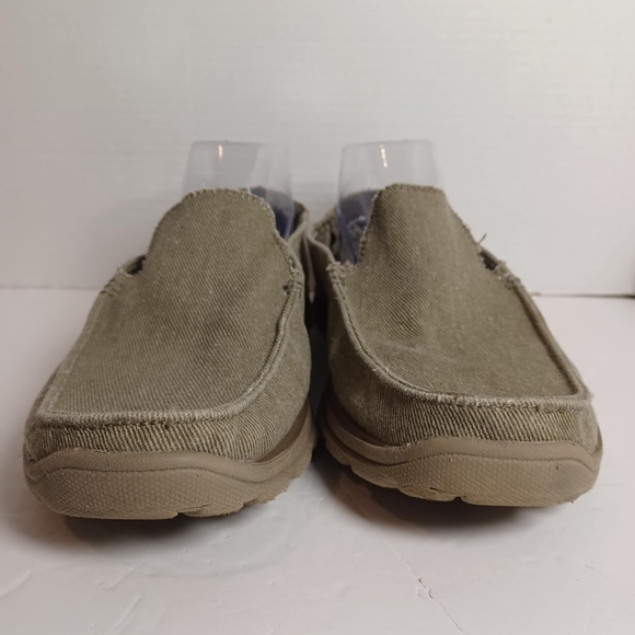 Skechers Men's Relaxed Fit Memory Foam SlipOn Comfort Canvas Grey Shoe SZ 8 READ - Picture 3 of 9